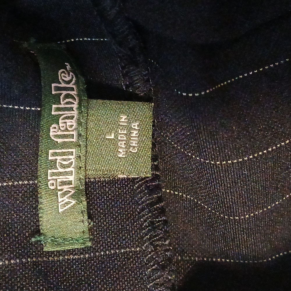 Wild Fable Navy Pinstripe Asymmetrical Skirt - Picture 9 of 9